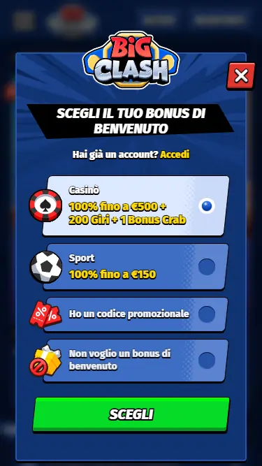 BigClash Accesso e Login